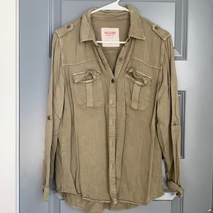 Army Green Button Up